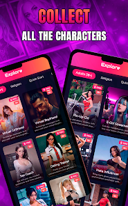Explore and collect AI characters in Sexy Chatbot X